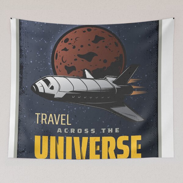 Item preview, Retro Space Travel Poster - "To Space And Beyond" Travel Across The Universe   designed and sold by Hipatye26.