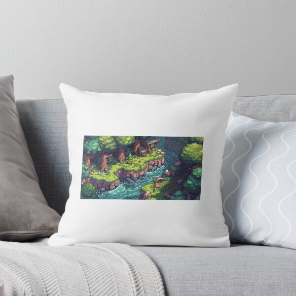 Item preview, Greenwood Cliffside Pixel Art designed and sold by roninlabstudio.