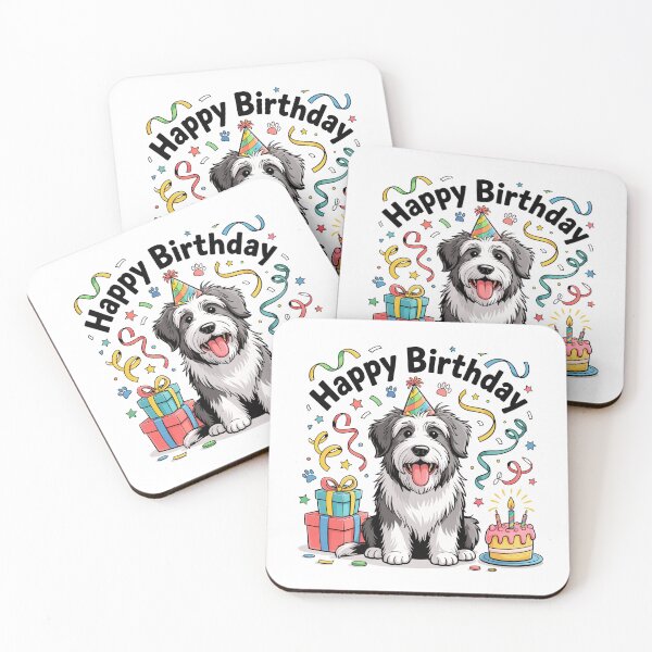 Item preview, Bearded Collie Birthday designed and sold by TheAnimalZ00.