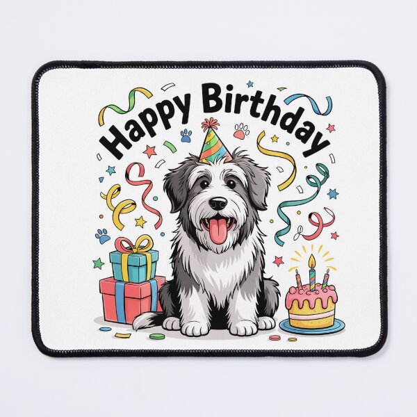 Item preview, Bearded Collie Birthday designed and sold by TheAnimalZ00.