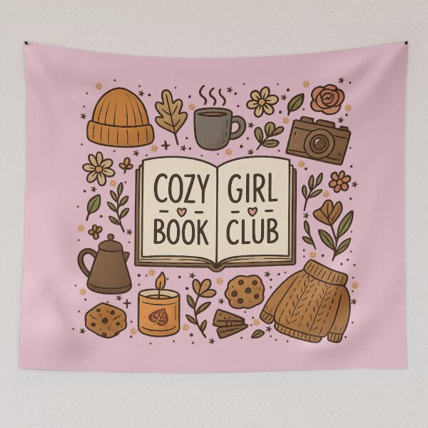 Item preview, Cozy Girl Book Club!! - Cozy Girl Book Club - Book Girl Club - Book-Loving Girl designed and sold by SoffyLee586.