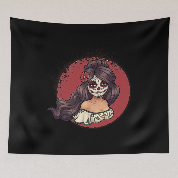 Item preview, Sugar Skull Señorita: Day of the Dead Portrait designed and sold by KabronX.