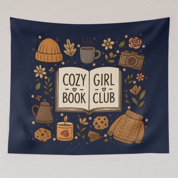 Item preview, Cozy Girl Book Club!! - Cozy Girl Book Club - Book Girl Club - Book-Loving Girl designed and sold by SoffyLee586.