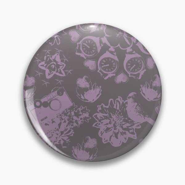 Item preview, Floral Travel Snapshots Clustered Mauve on Brown designed and sold by Digitalmyth's Designs.