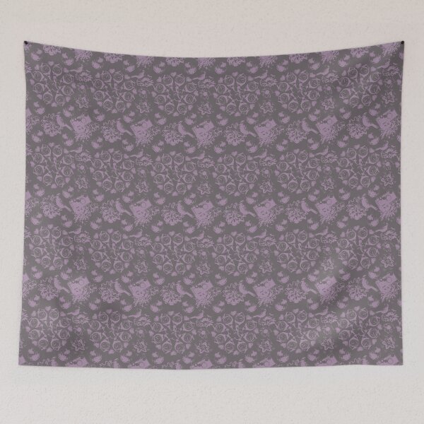 Item preview, Floral Travel Snapshots Clustered Mauve on Brown designed and sold by Digitalmyth's Designs.