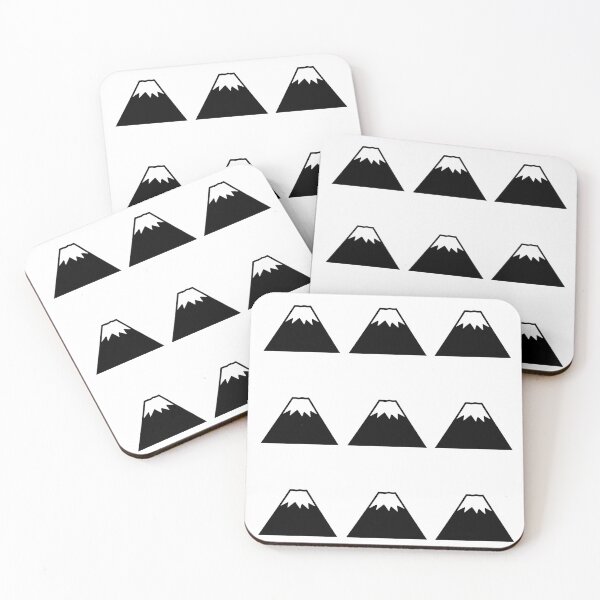 Item preview, Simple Japanese Logo - Three Mt. Fuji / Fujisan Silhouettes (black version) designed and sold by Studio-MiMi.