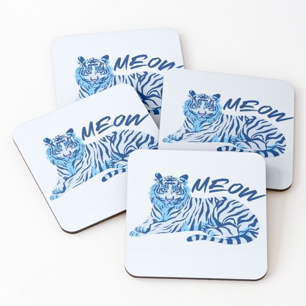 Item preview, Humorous Blue Tiger Design - "Meow" Funny Animal designed and sold by Hipatye26.