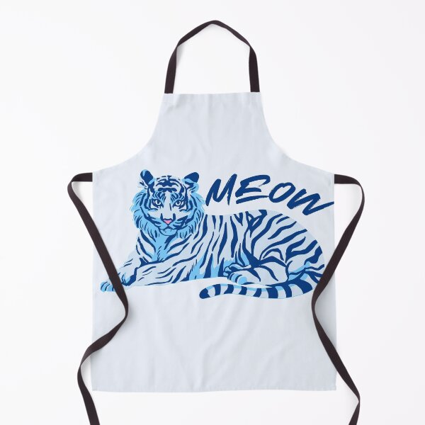 Artikelvorschau, Humorvolles Design eines blauen Tigers – „Miau“ – Lustiges Tier entworfen und verkauft von Hipatye26.