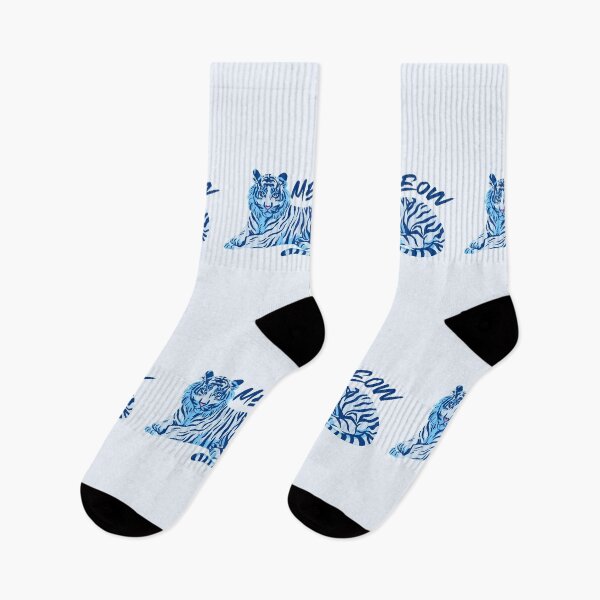 Artikelvorschau, Humorvolles Design eines blauen Tigers – „Miau“ – Lustiges Tier entworfen und verkauft von Hipatye26.