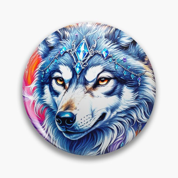 Item preview, Native American Exquisite Wolf Face With Feathers Design designed and sold by DEC02.