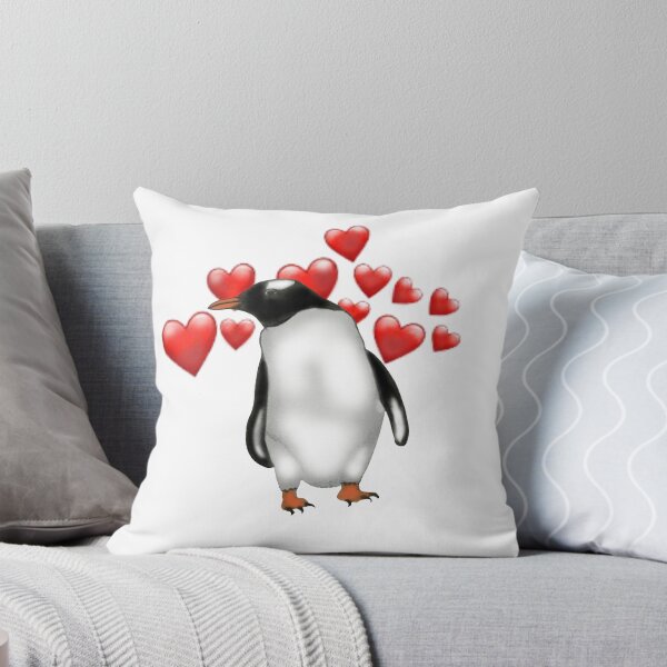 Item preview, Penguin with Hearts designed and sold by ArtAndBliss.