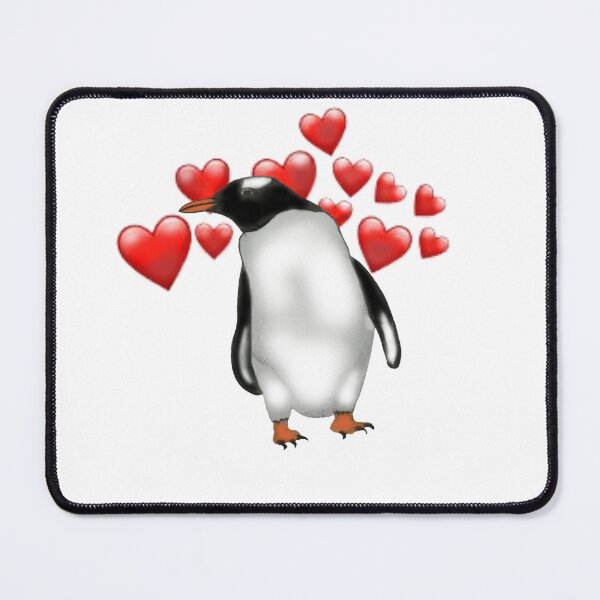 Item preview, Penguin with Hearts designed and sold by ArtAndBliss.