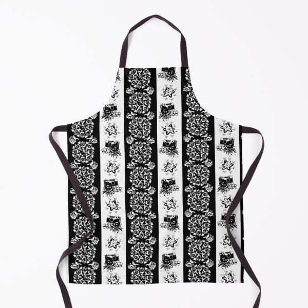 Item preview, Floral Travel Snapshots Striped Black on White designed and sold by Digitalmyth's Designs.