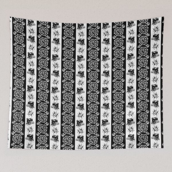 Item preview, Floral Travel Snapshots Striped Black on White designed and sold by Digitalmyth's Designs.