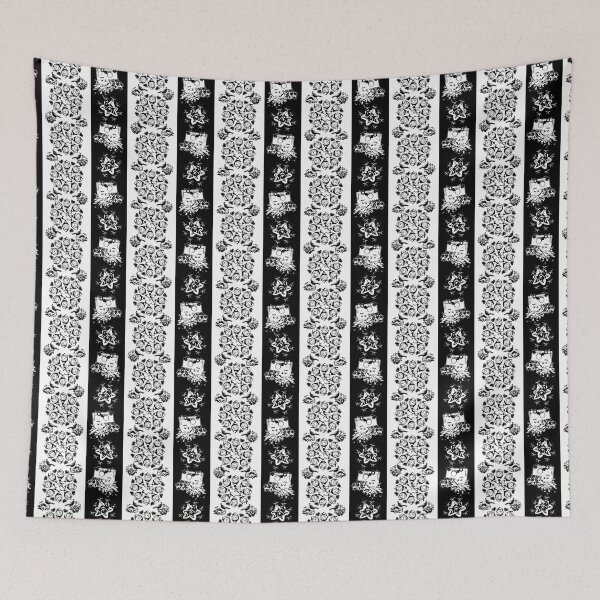 Item preview, Floral Travel Snapshots Striped White & Black designed and sold by Digitalmyth's Designs.