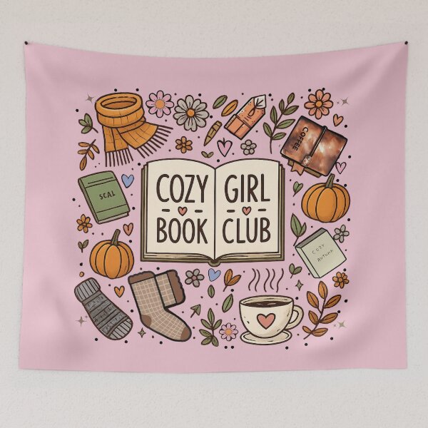 Item preview, Cozy Girl Book Club!! - Cozy Girl Book Club - Book Girl Club - Book-Loving Girl designed and sold by SoffyLee586.