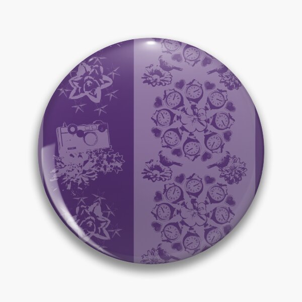 Item preview, Floral Travel Snapshots Striped Dark & Light Purple designed and sold by Digitalmyth's Designs.