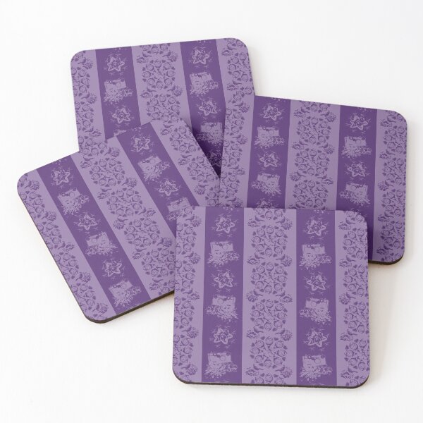 Item preview, Floral Travel Snapshots Striped Dark & Light Purple designed and sold by Digitalmyth's Designs.