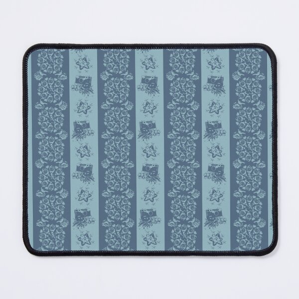 Item preview, Floral Travel Snapshots Striped Light & Dark Teal designed and sold by Digitalmyth's Designs.