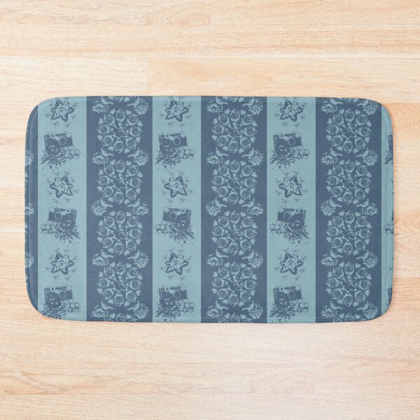 Item preview, Floral Travel Snapshots Striped Light & Dark Teal designed and sold by Digitalmyth's Designs.