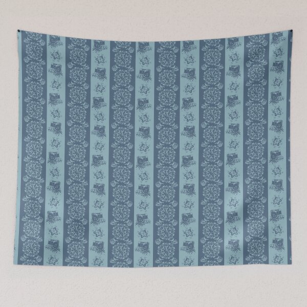 Item preview, Floral Travel Snapshots Striped Light & Dark Teal designed and sold by Digitalmyth's Designs.