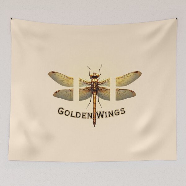 Item preview, Golden Wings: Ethereal Dragonfly Shiny Glow Design  designed and sold by PriyaMagic.