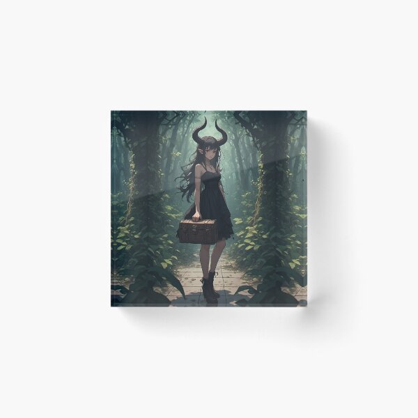Item preview, Gothic girl holding a chest designed and sold by ArtsJulian.