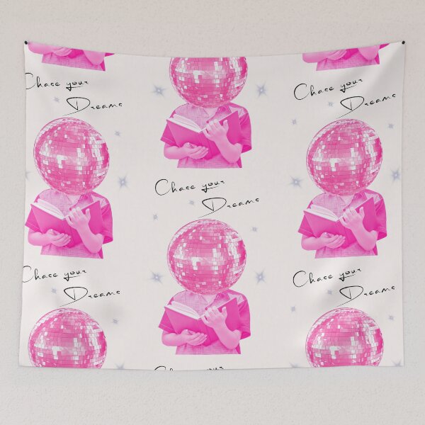 Item preview, Inspirational Disco Design - "Chase your Dreams" Pink Disco Sphere designed and sold by Hipatye26.