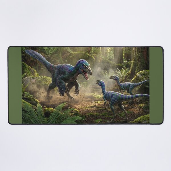 Item preview, Velociraptor Meets Two Compsognathus designed and sold by Tridentulus.