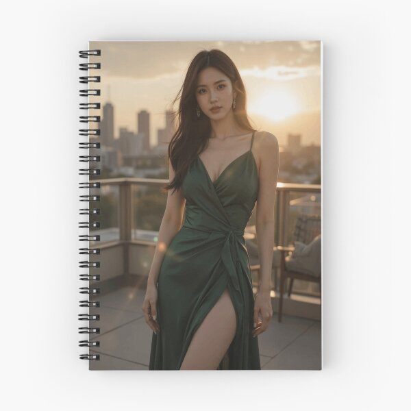 Item preview, Sunset Terrace Elegance – Fashion Portrait Poster designed and sold by SEIMEI2025.