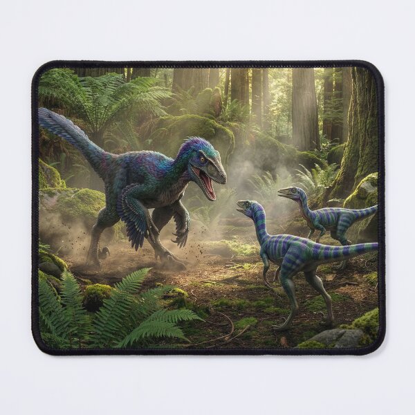 Item preview, Velociraptor Meets Two Compsognathus designed and sold by Tridentulus.