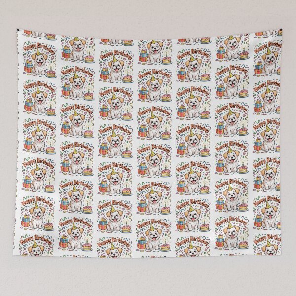 Item preview, Bolognese Dog Birthday designed and sold by TheAnimalZ00.