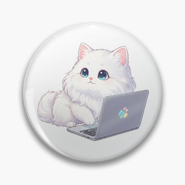 Item preview, Programmer Kitten - Kawaii Illustration designed and sold by Redwal15.