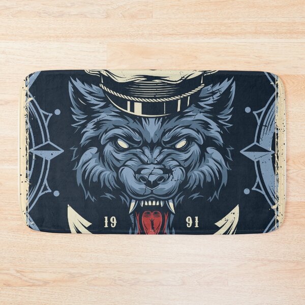 Item preview, Retro Nautical Poster - "Honorable Shellback" Captain Wolf "The Sea Is Calling" designed and sold by Hipatye26.