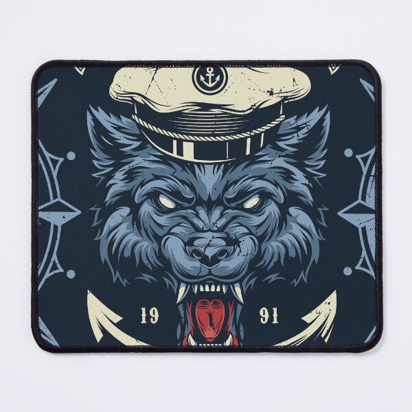 Item preview, Retro Nautical Poster - "Honorable Shellback" Captain Wolf "The Sea Is Calling" designed and sold by Hipatye26.