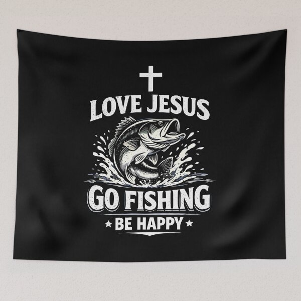 Item preview, Love Jesus Go Fishing Be Happy  designed and sold by JODYSMORGAN.