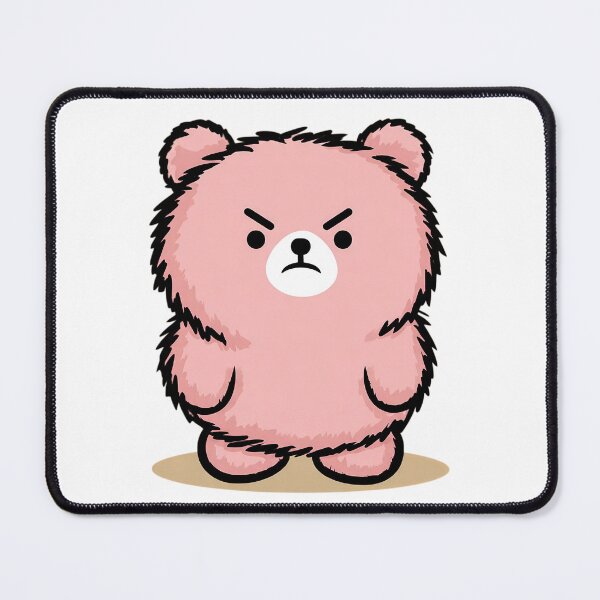 Item preview, Angry Cute Pink Teddy Bear designed and sold by Nohrae.