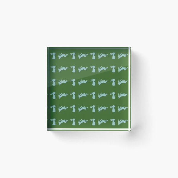 Item preview, Cute Blue Bunny Seamless Pattern on Green Background designed and sold by FestivityFinds.