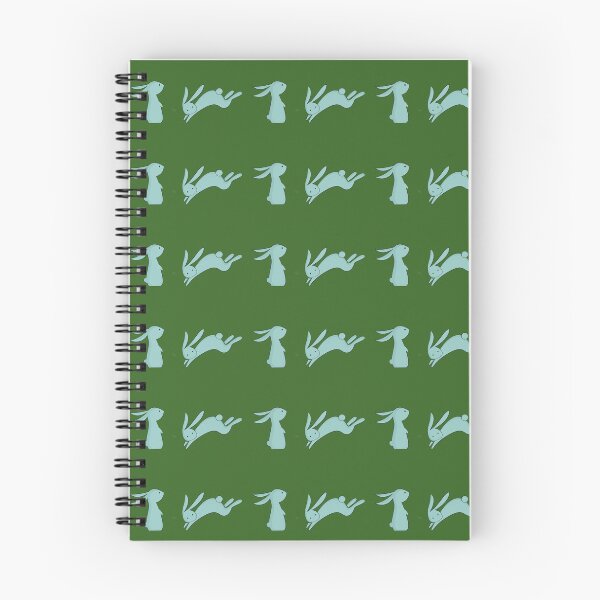 Item preview, Cute Blue Bunny Seamless Pattern on Green Background designed and sold by FestivityFinds.