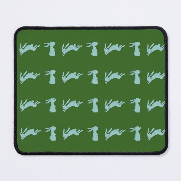 Item preview, Cute Blue Bunny Seamless Pattern on Green Background designed and sold by FestivityFinds.