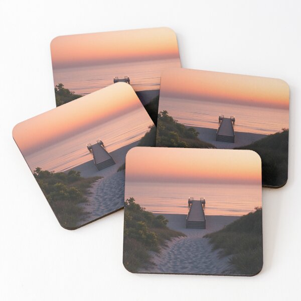 Item preview, Scenic Sand Path Leading to Ocean Pier designed and sold by Jade Ado.