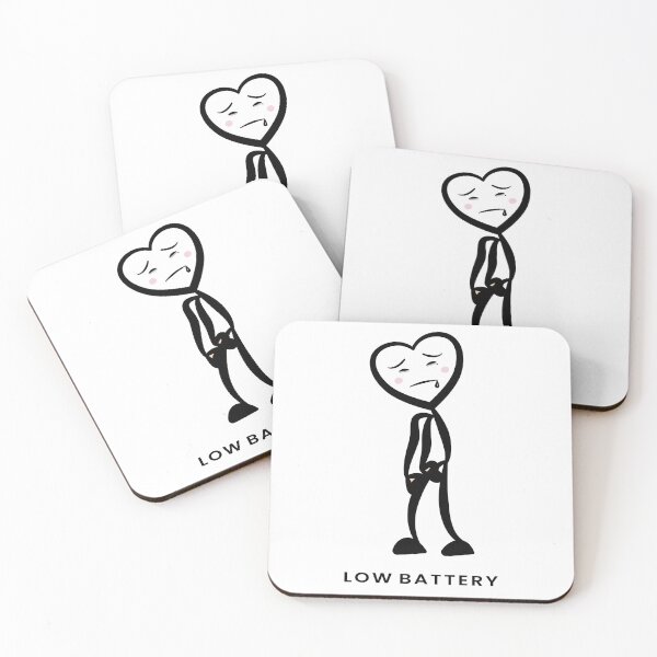 Item preview, Winksy – Low Battery Mood Cute Heart designed and sold by LluviaStudio.