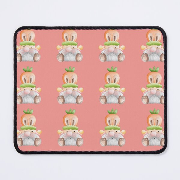 Item preview, Cute Easter Gnome with Carrot Bunny Hat Seamless Pattern on Pink Background designed and sold by FestivityFinds.