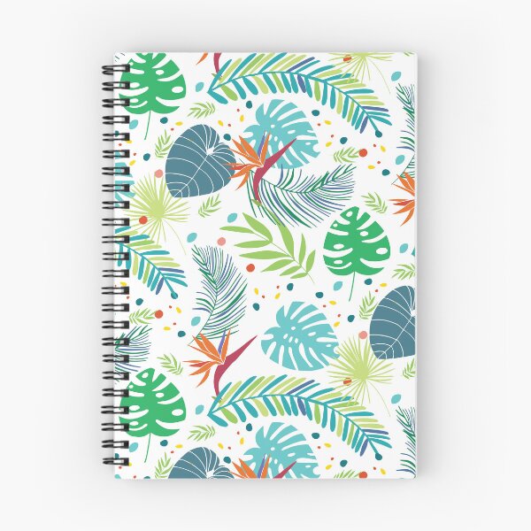 Item preview, Hojas tropicales y ave del paraíso: estampado botánico de jungla colorida designed and sold by Mrsmauve.