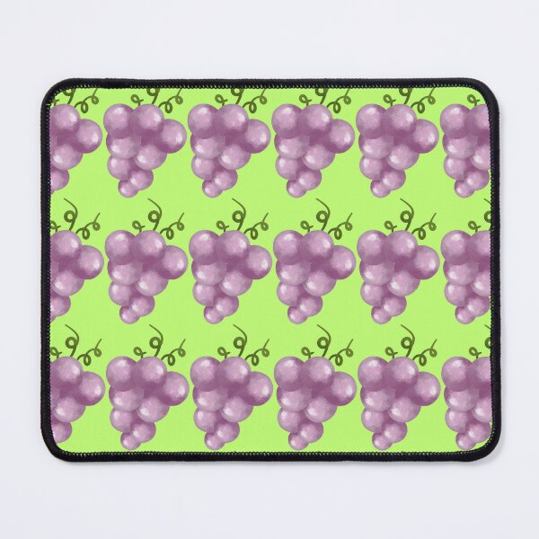 Item preview, Watercolor Purple Grapes Seamless Pattern on Green Background designed and sold by FestivityFinds.