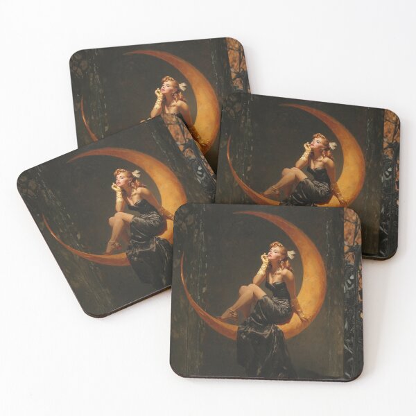 Item preview, Vintage Moonlight Glamour: Painterly Realism Pin-Up  designed and sold by SunPeachRetro.