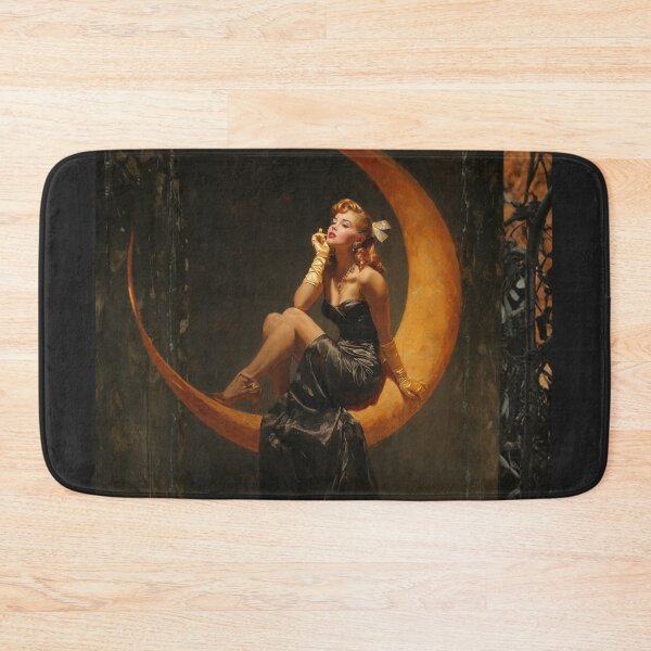 Item preview, Vintage Moonlight Glamour: Painterly Realism Pin-Up  designed and sold by SunPeachRetro.