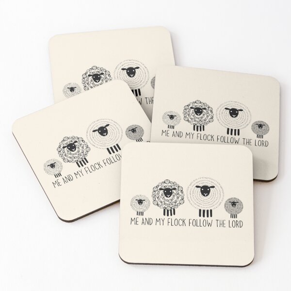 Item preview, Cute Sheep Family Doodle Me and My Flock Follow the Lord designed and sold by Forevermore.