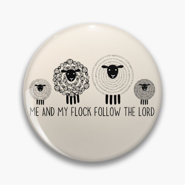Item preview, Cute Sheep Family Doodle Me and My Flock Follow the Lord designed and sold by Forevermore.