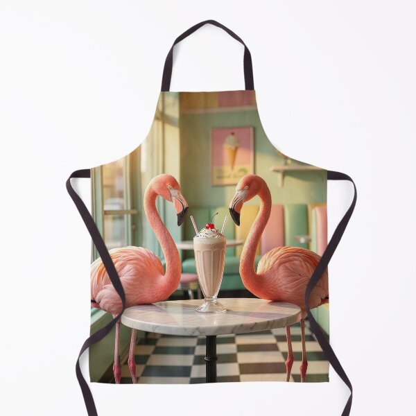 Item preview, Flamingos Share a Milk Shake designed and sold by Tridentulus.
